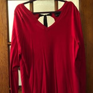 *3/$30* Red Lane Bryant Sweater w/Black Tie 18-20